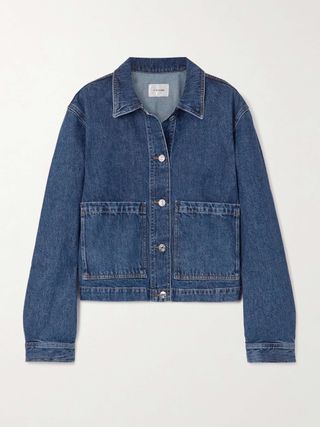 The Patch Pocket Cropped Denim Jacket