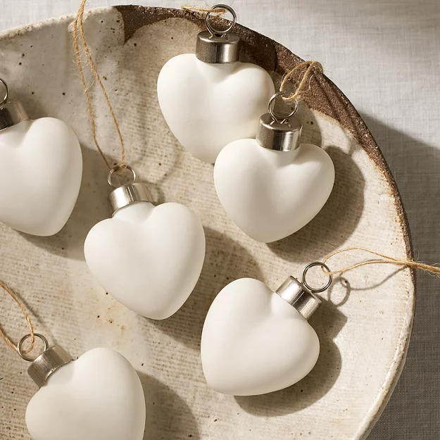 Ceramic Hearts &amp;ndash; Set of 6 | Decorative Accessories | the White Com...
