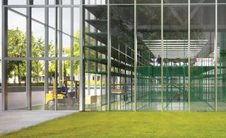 bauhaus museum Dessau germany glass exterior