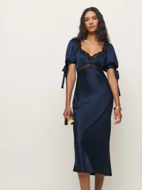 Reformation  Stella Silk Dress 