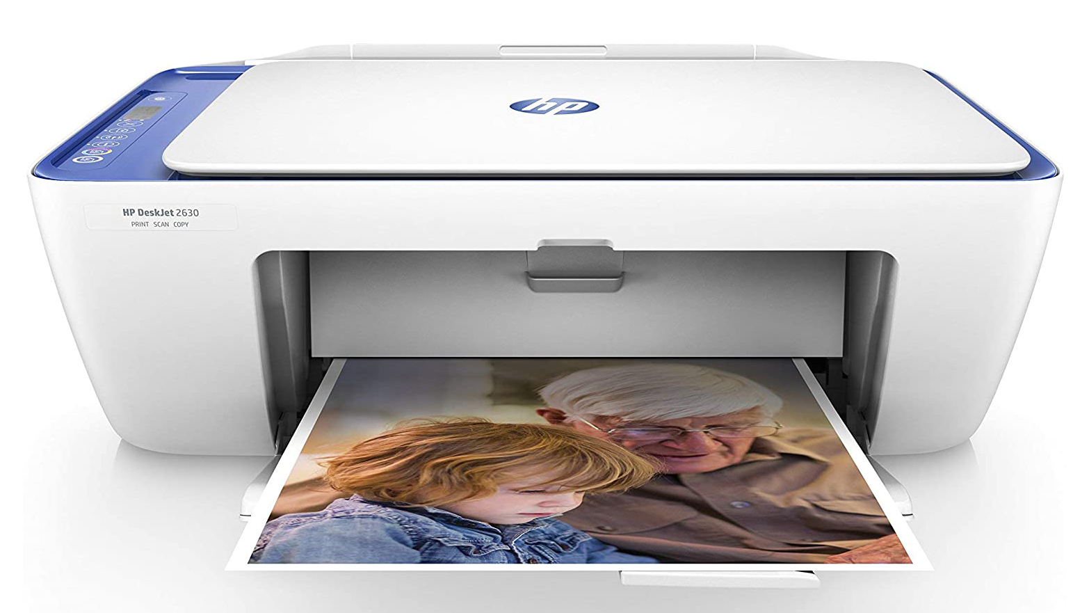 HP Deskjet 2630 printer on white background