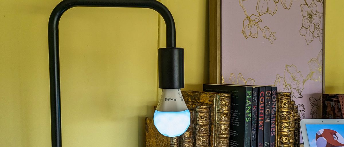 Nanoleaf Essentials smart bulb with blue light colour