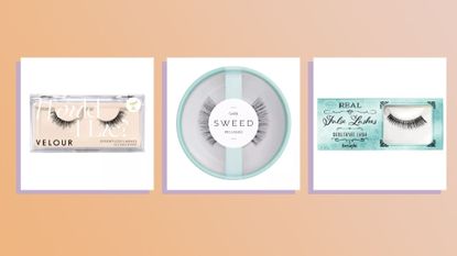 three of the best false eyelashes by Sweed, velour and benefit
