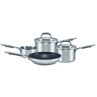 Meyer Select 4-piece stainless steel pan set,  was £220, NOW £83.99, Lakeland