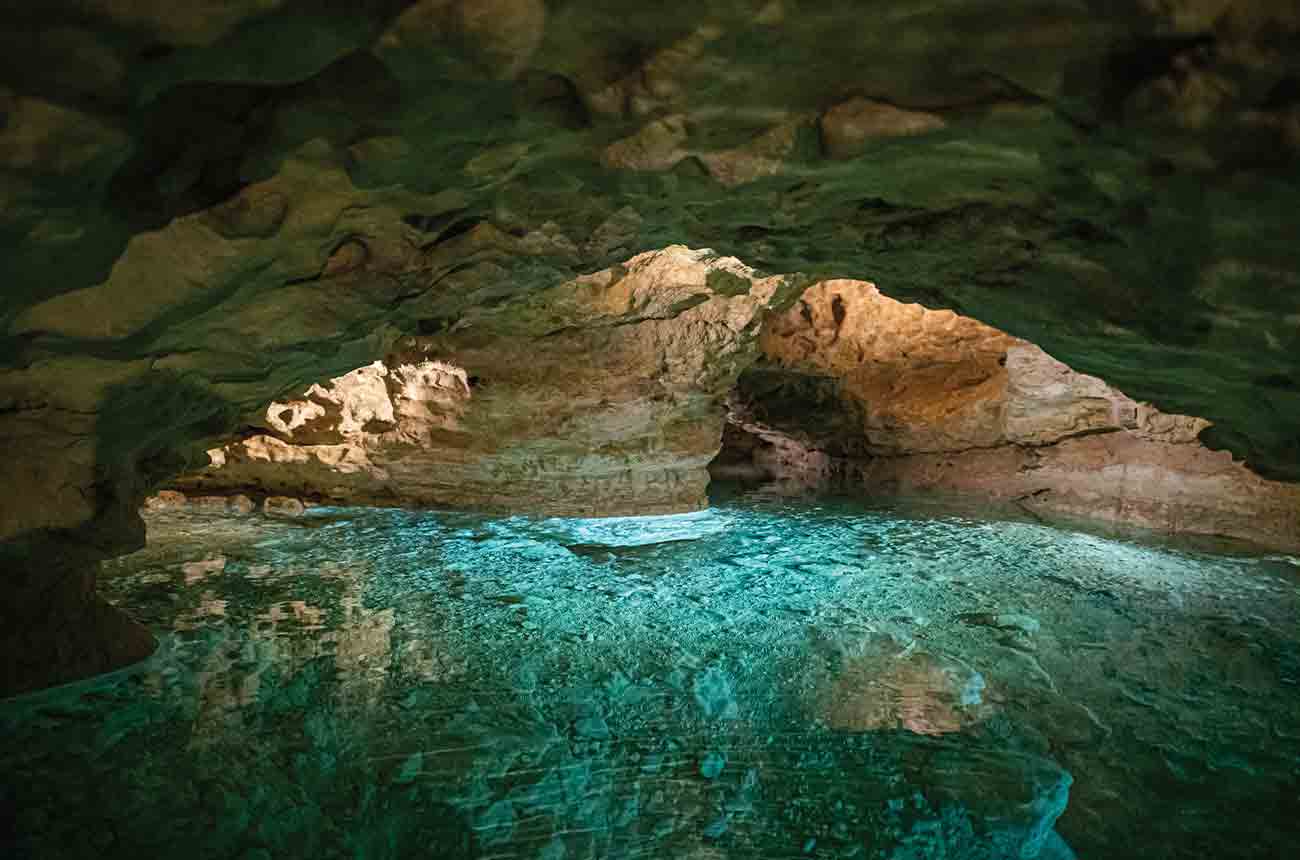 Thermal lakes in caves in Hungary