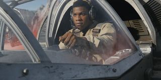 Star Wars: The Last Jedi Finn pilots a speeder on Crait