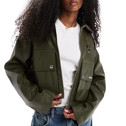 Barbour, June Showerproof Jacket in Deep Olive