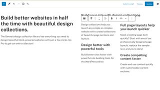 WP Engine's WordPress website builder in use