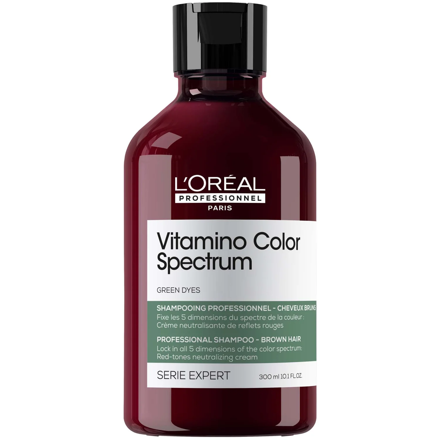 L'oréal Professionnel Vitamino Color Spectrum Green Tinted Shampoo for Dark Brown Coloured Hair 300ml