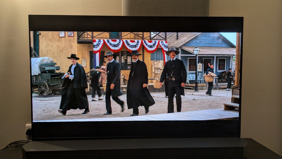 Tombstone 4K Blu-ray with Wyatt Earp gang on Panasonic MZ1500 OLED TV