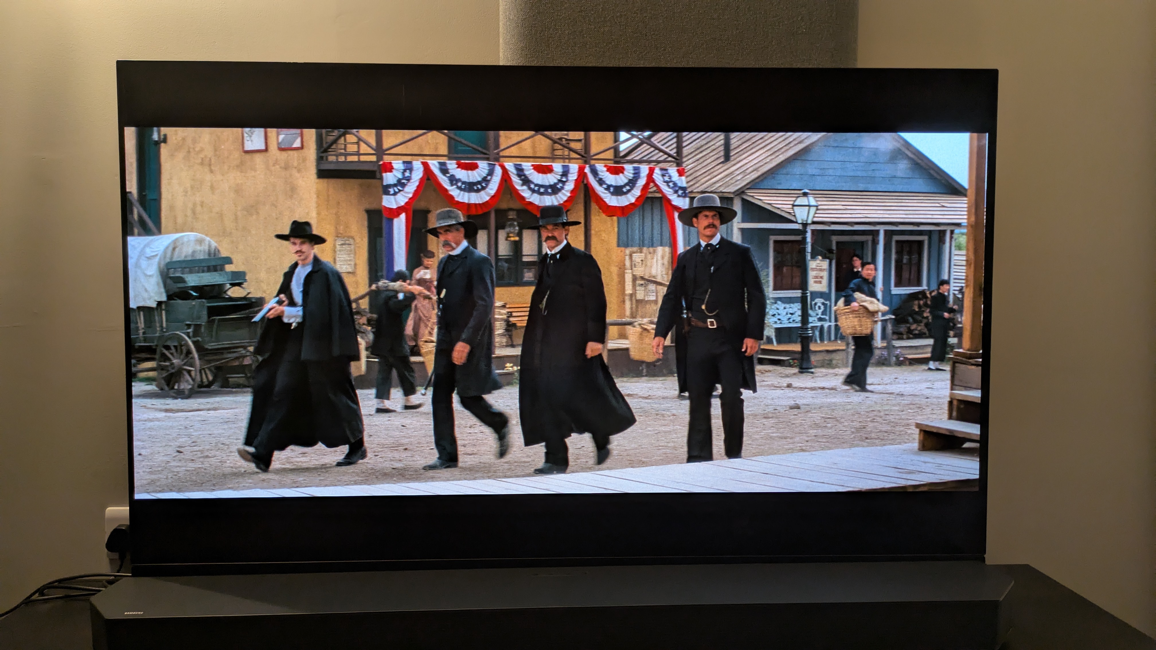 Tombstone 4K Blu-ray with Wyatt Earp gang on Panasonic MZ1500 OLED TV