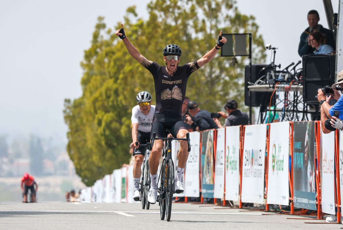 Noah Granigan (Denver Disruptors) wins stage 1 of the Redlands Bicycle Classic