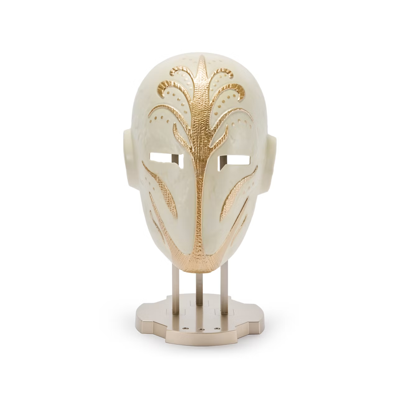 Jedi Temple Guard mask on a plain background