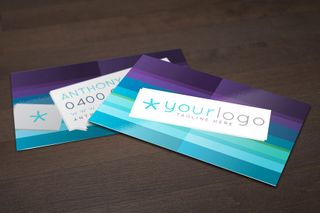 Free business card templates: Purple and Blue