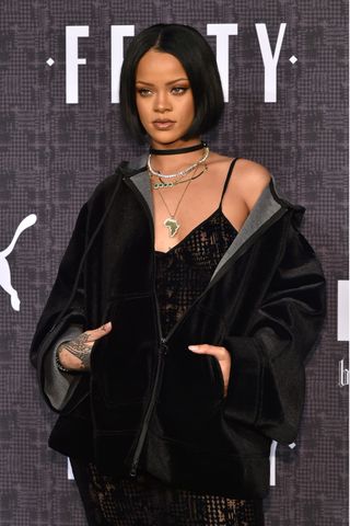 Rihanna At New York Fashion Week