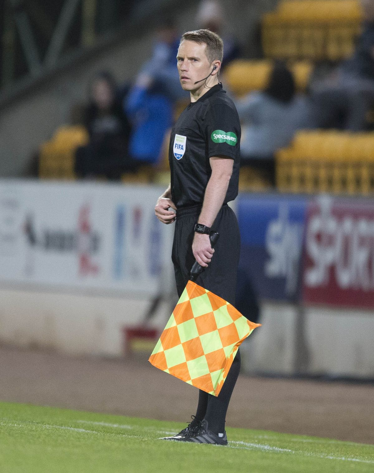 Graeme Stewart was an assistant referee for Hibs’ clash with Hamilton (Jeff Holmes/PA)