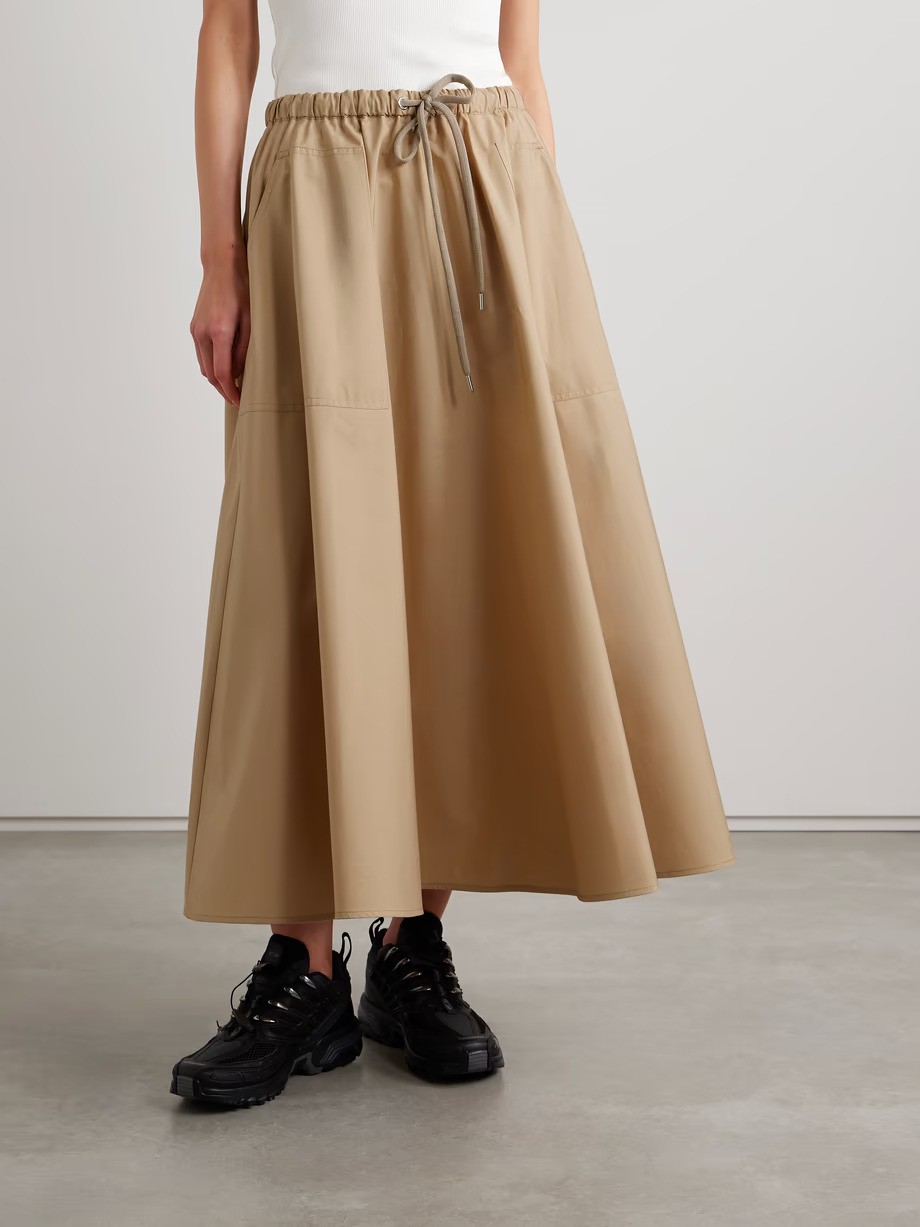 MONCLER, Cotton-Poplin Maxi Skirt