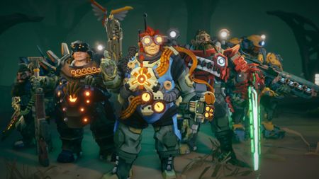 The Reclaimer character classes in Deep Rock Galactic: Rogue Core.