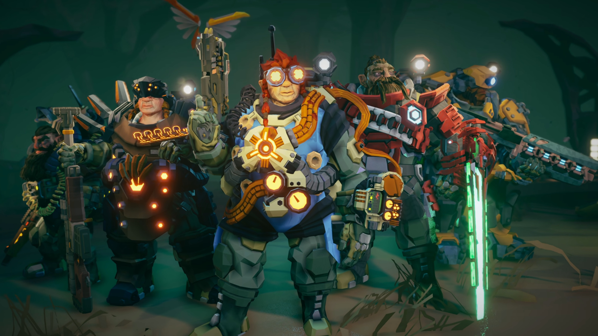 The Reclaimer character classes in Deep Rock Galactic: Rogue Core.