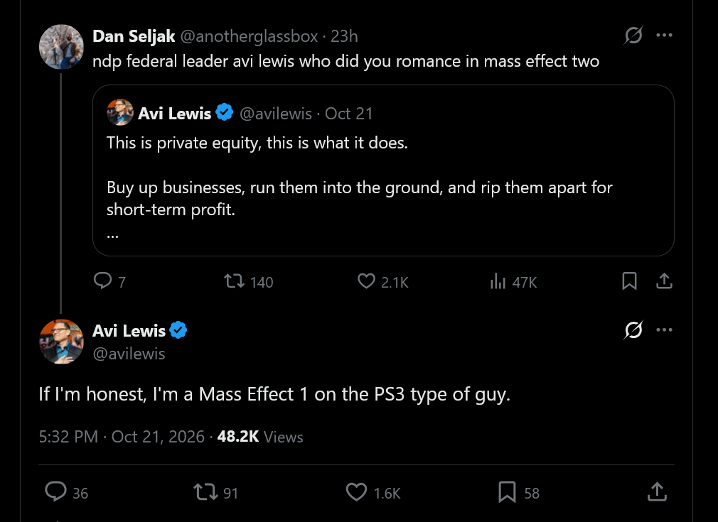 If Im honest, Im a Mass Effect 1 on the PS3 type of guy.