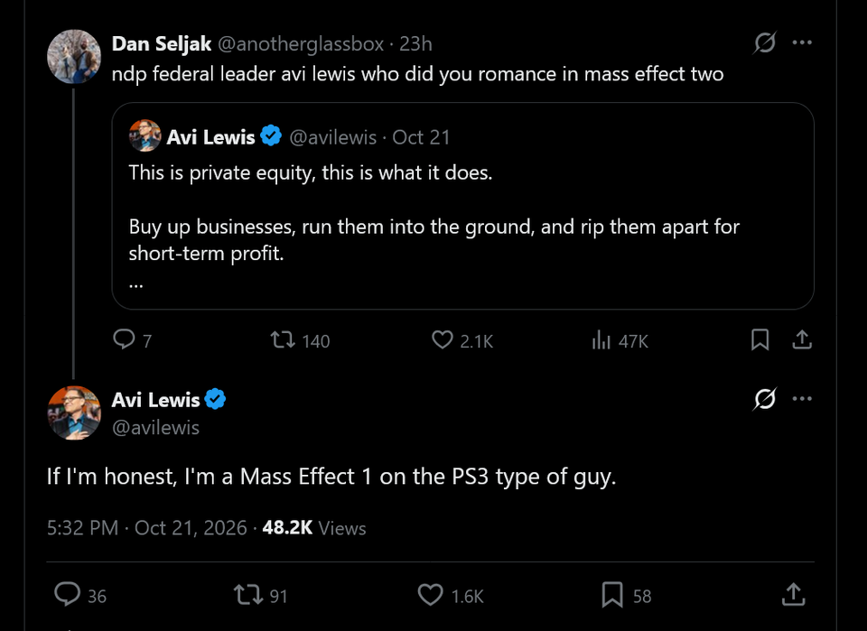 Canadian politician calls on government to help BioWare employees buy the studio and run it themselves