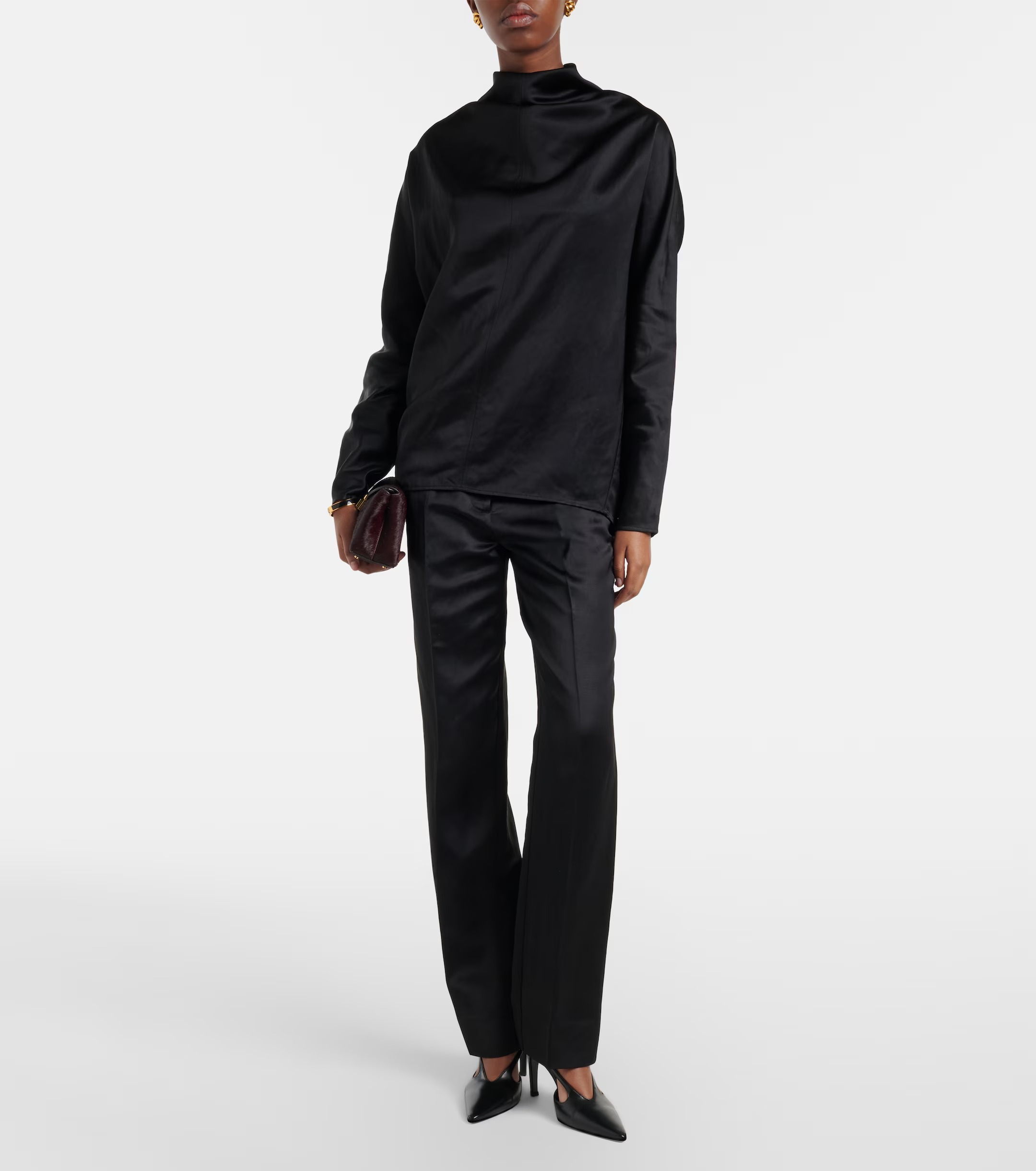 Toteme, Draped satin blouse