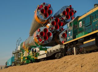 Soyuz Rocket Heads to Launch Pad