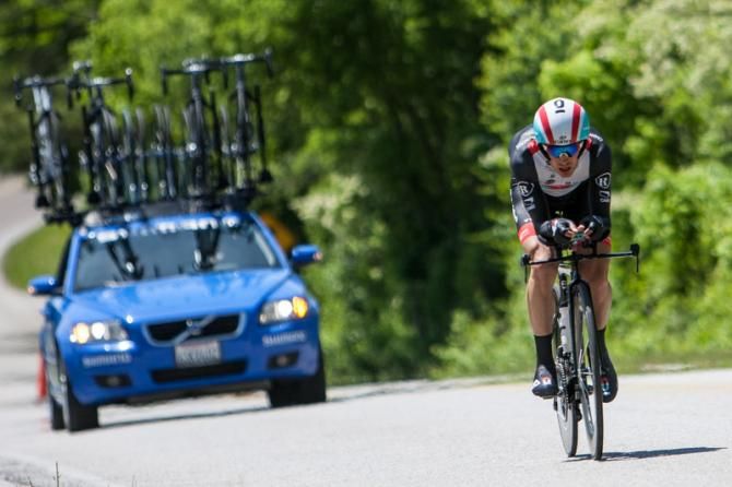 Matthew Busche (Radioshack) on his last lap of the course.