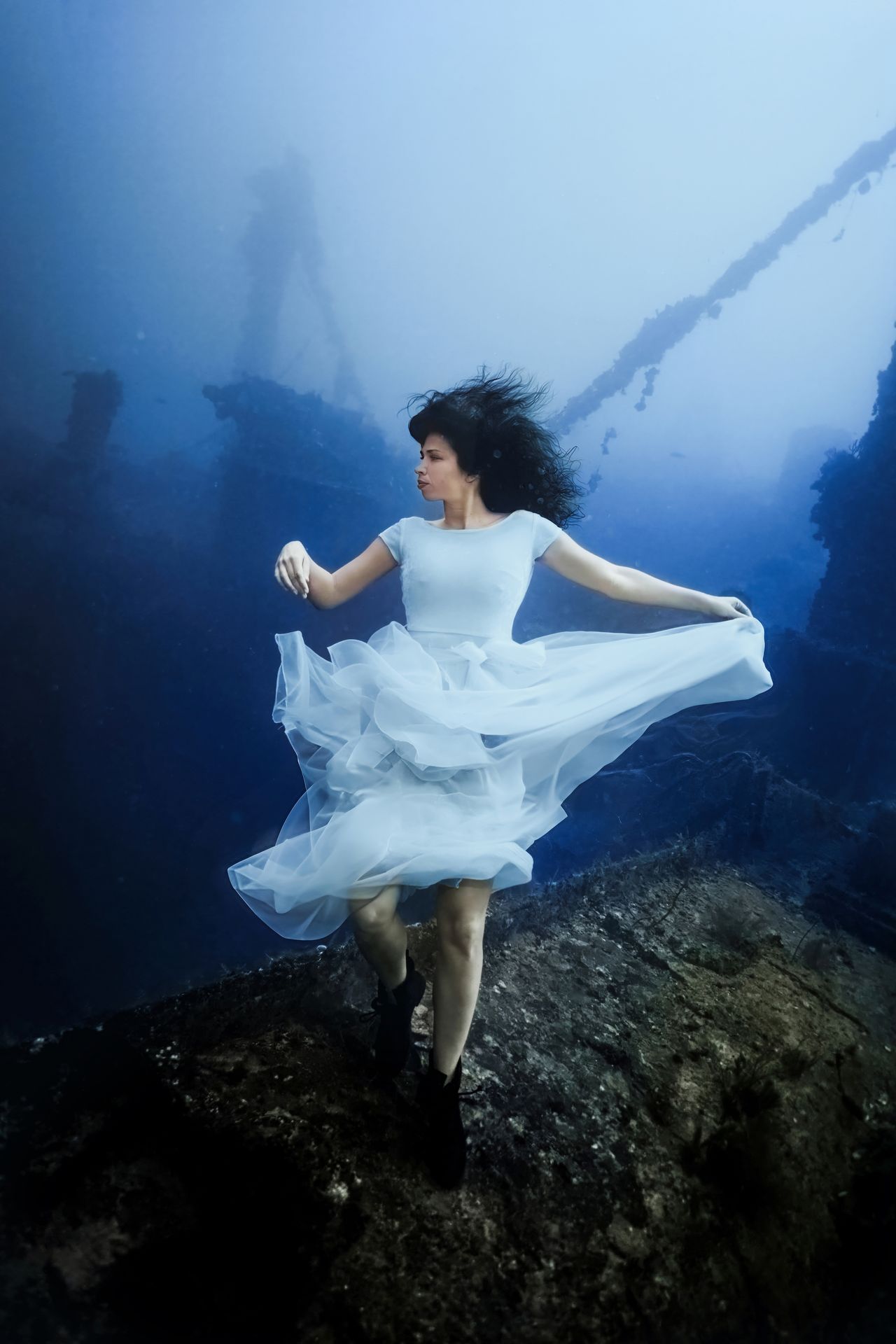 Photos from the record-breaking underwater shoot by Steven Haining