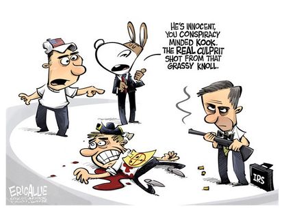 Political cartoon IRS Tea Party