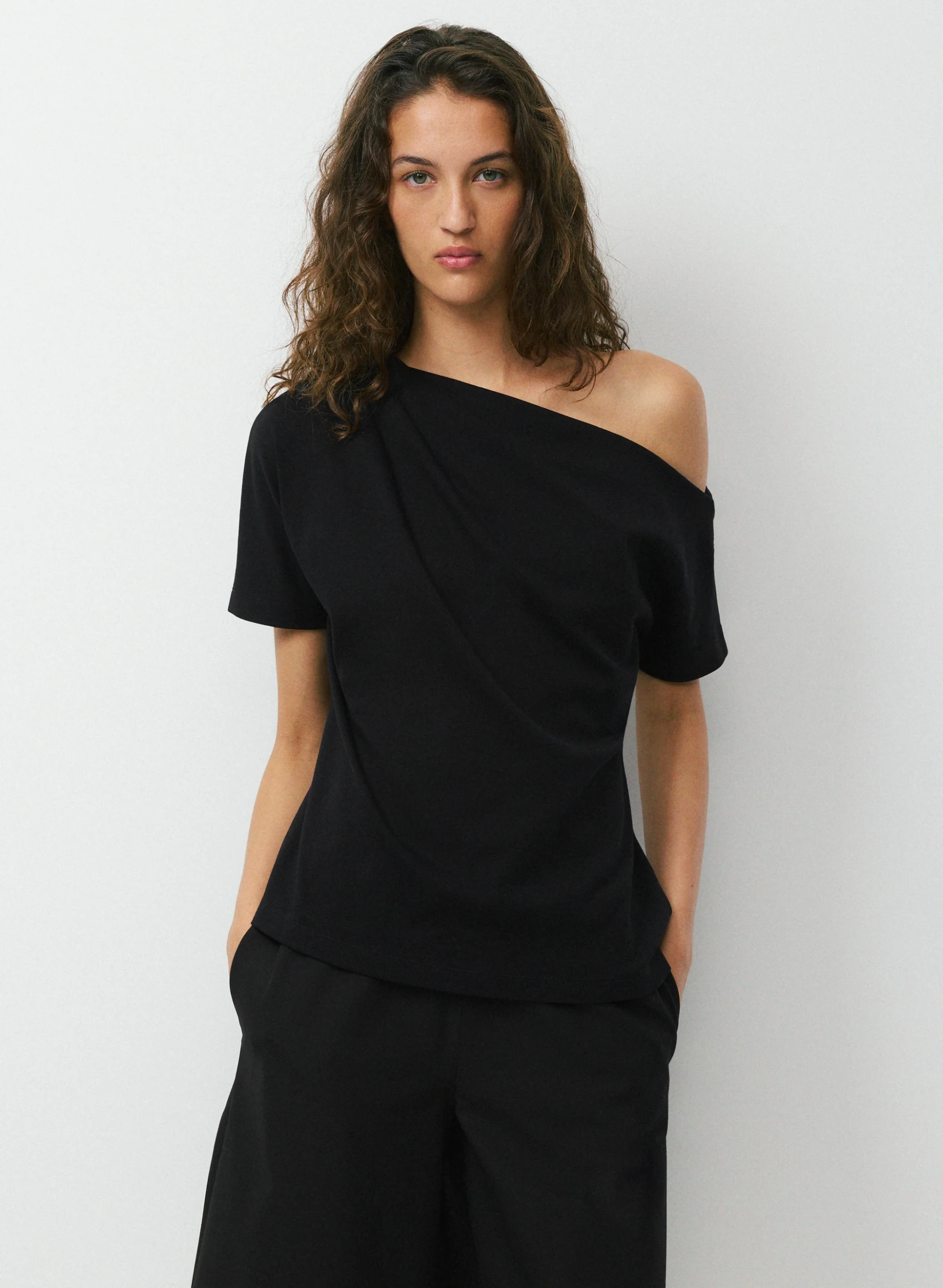 Interlock Cotton Script Top