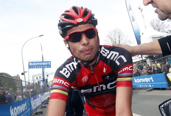 Ballan gets a pat on the back for his aggressive race