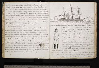 Prose and drawings from the journal of Sir Arthur Conan Doyle, jotted down during his time as a surgeon aboard the whaling vessel Hope in 1880. His journal was published Sept. 26, 2012. 