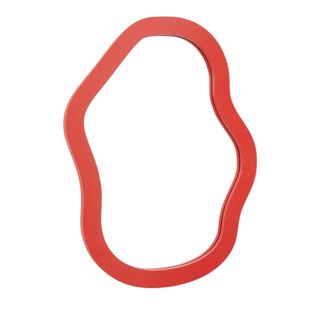 red squiggle mirror