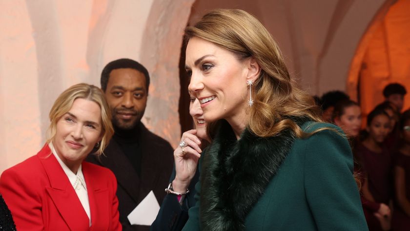 Kate Winslet and Chiwetel Ejiofor pictured with with Catherine, Princess of Wales at Royal Carols: Together At Christmas 2025