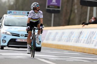 Julian Alaphilippe was all smiles after his teammate Kasper Asgreen won Tour of Flanders