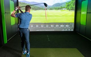 An upward launch angle with driver
