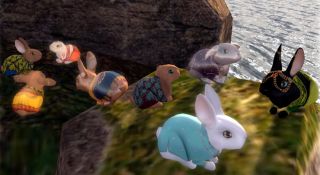Rabbit pets from Second Life.