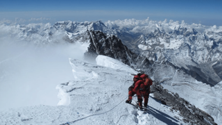 Vivian James Rigney climbing Everest