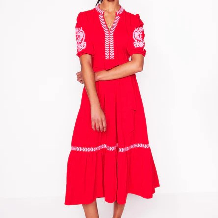 Boden Amara Embroidered Dress