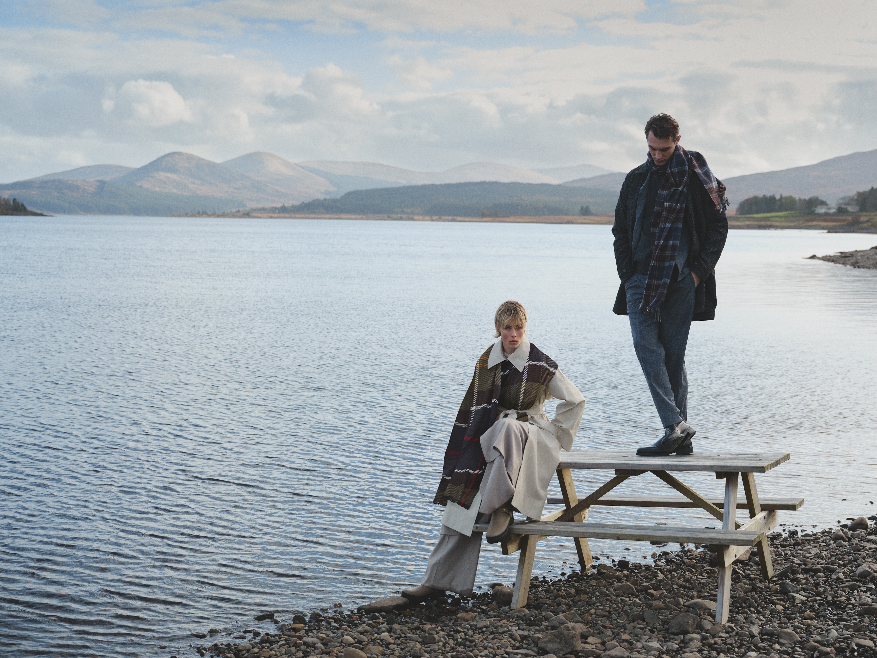 Two models in a Barbour campaign