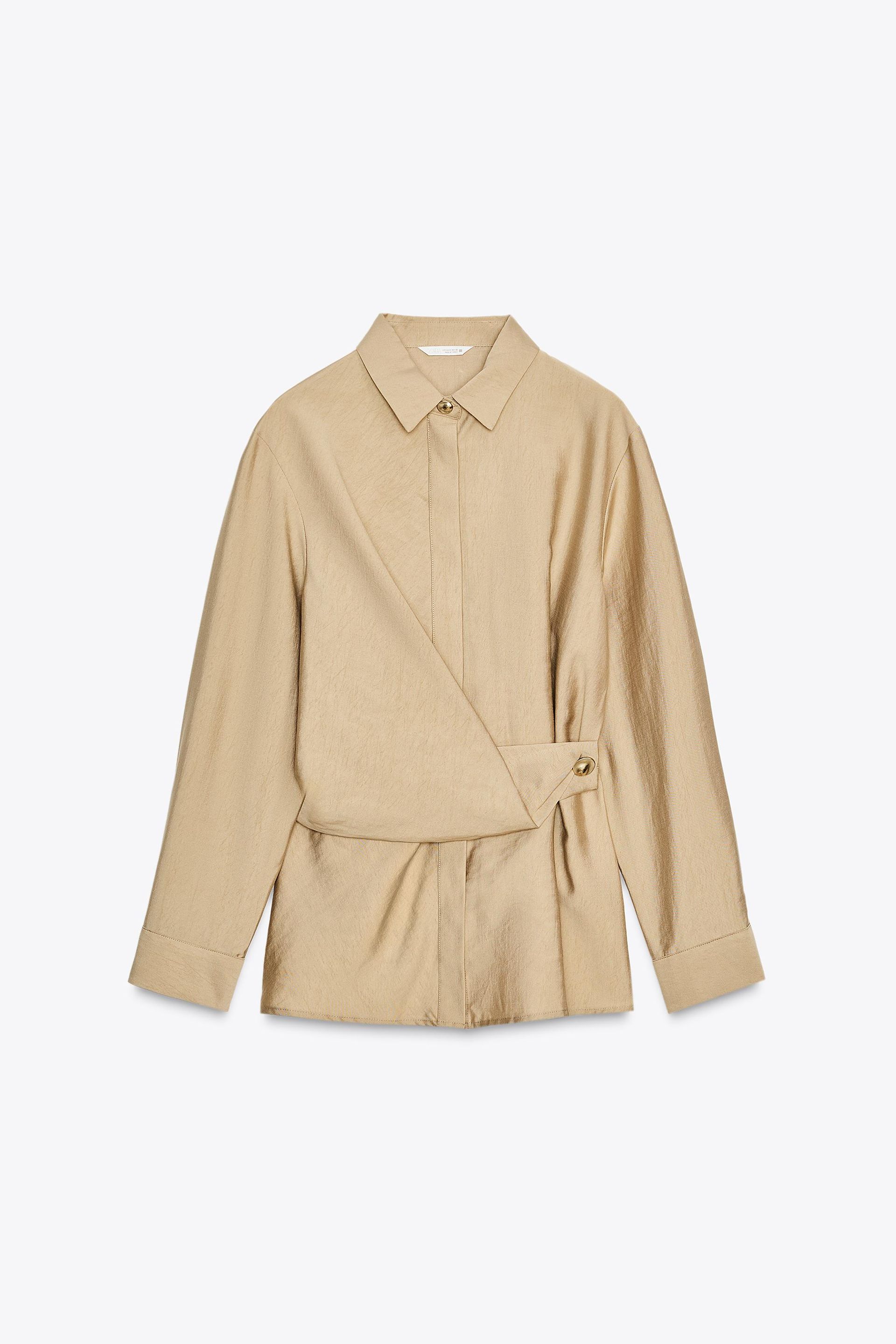 Gold Button Wrap Shirt