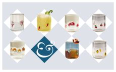 collage image of anthropologies icon glassware
