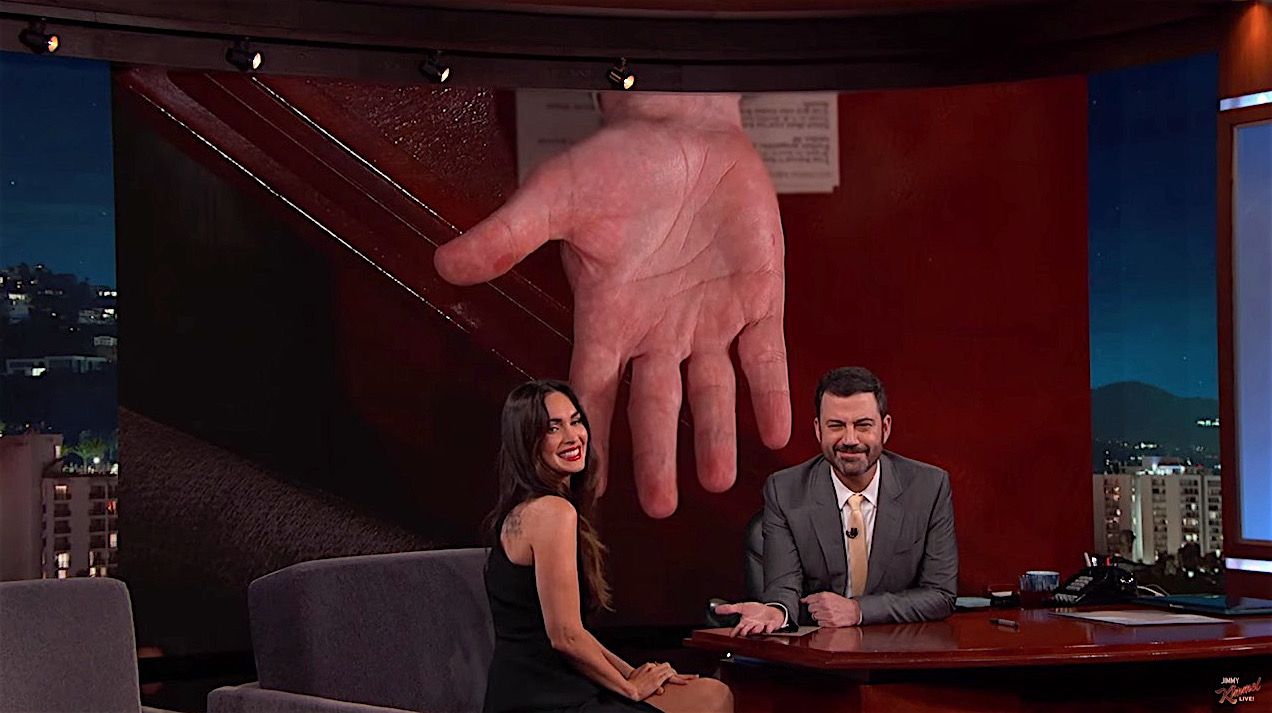 Megan Fox reads Jimmy Kimmel&amp;#039;s palm