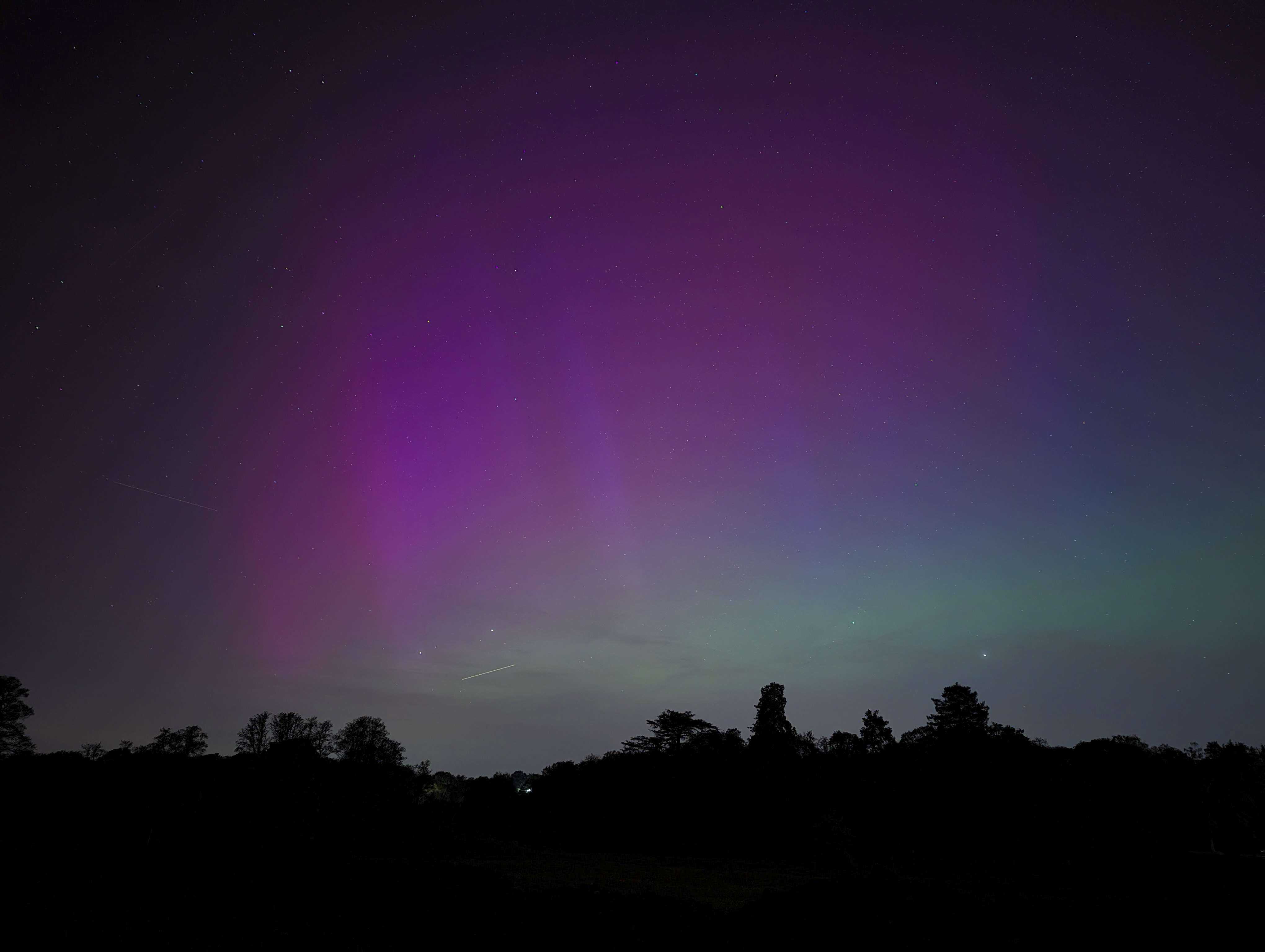 Northern Lights seen in the south of the UK during strong solar storm in May 2024