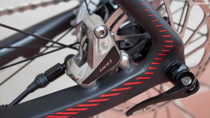 The Flat Mount rear brake arrangement is incredibly neat