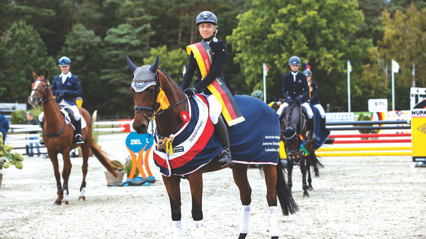 Ingrid Klimke and SAP Asha P at Luhm&amp;uuml;hlen in 2020.