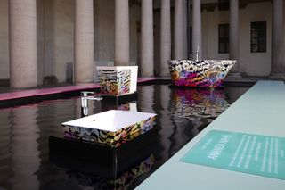 Artist-adorned bathroom pieces set on water as part of Kohler Milan Design Week 2023 installation