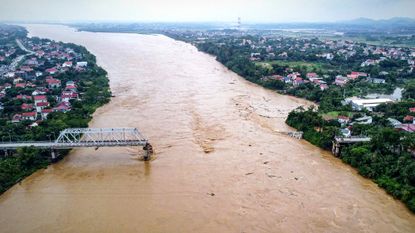 Phong Chau bridge in Vietnam wiped out by Super Typhoon Yagi