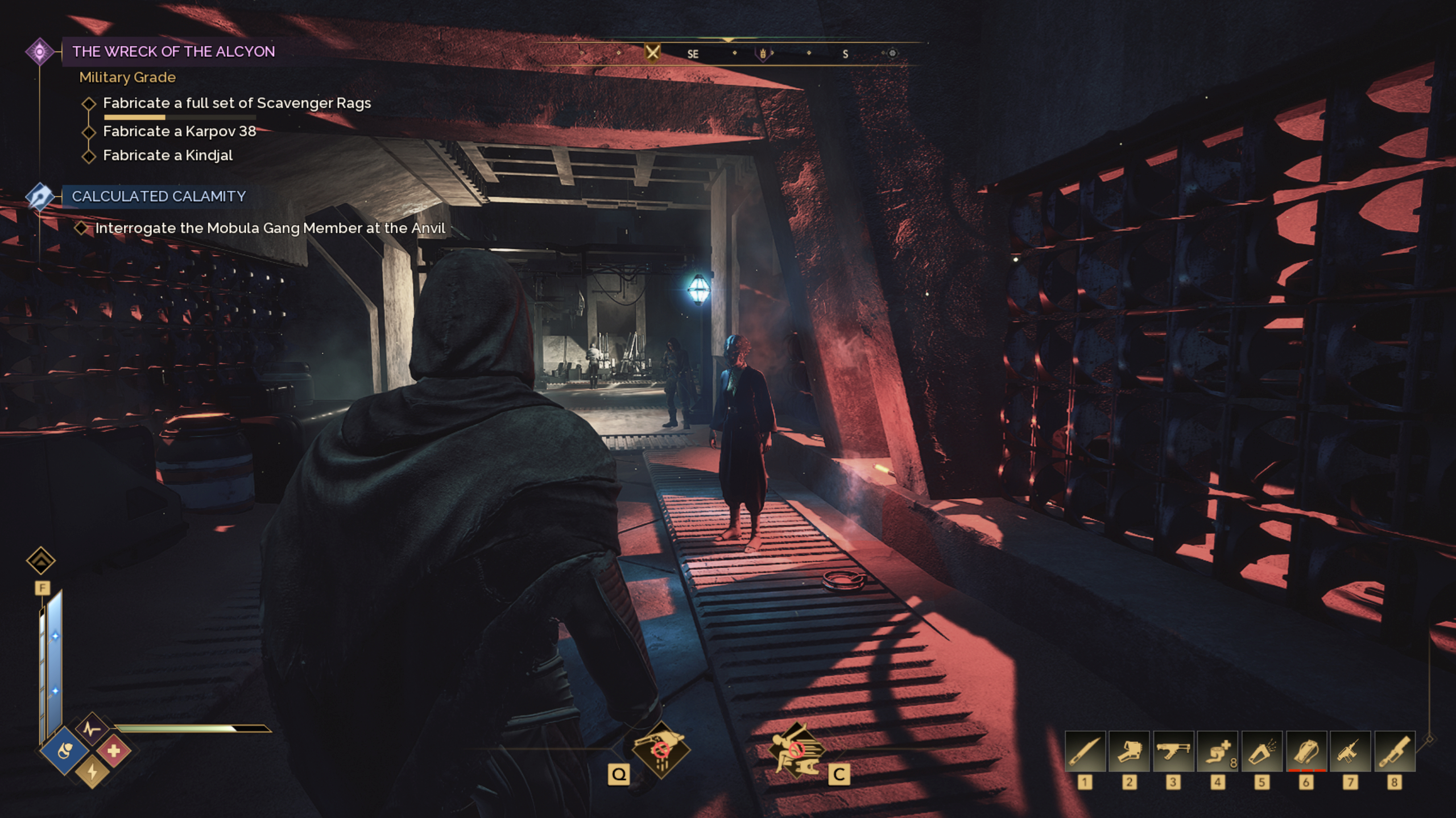 Dune: Awakening trainer locations - Advanced Bene Gesserit trainer Jacosta Cleo in a dark alleyway in Harko Village.